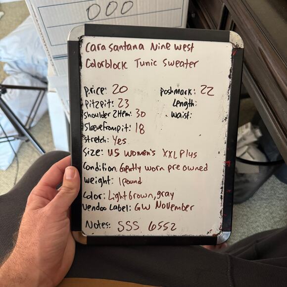 Cara Santana Nine West Colorblock Tunic Sweater US Women's XXL Plus - Picture 7 of 7